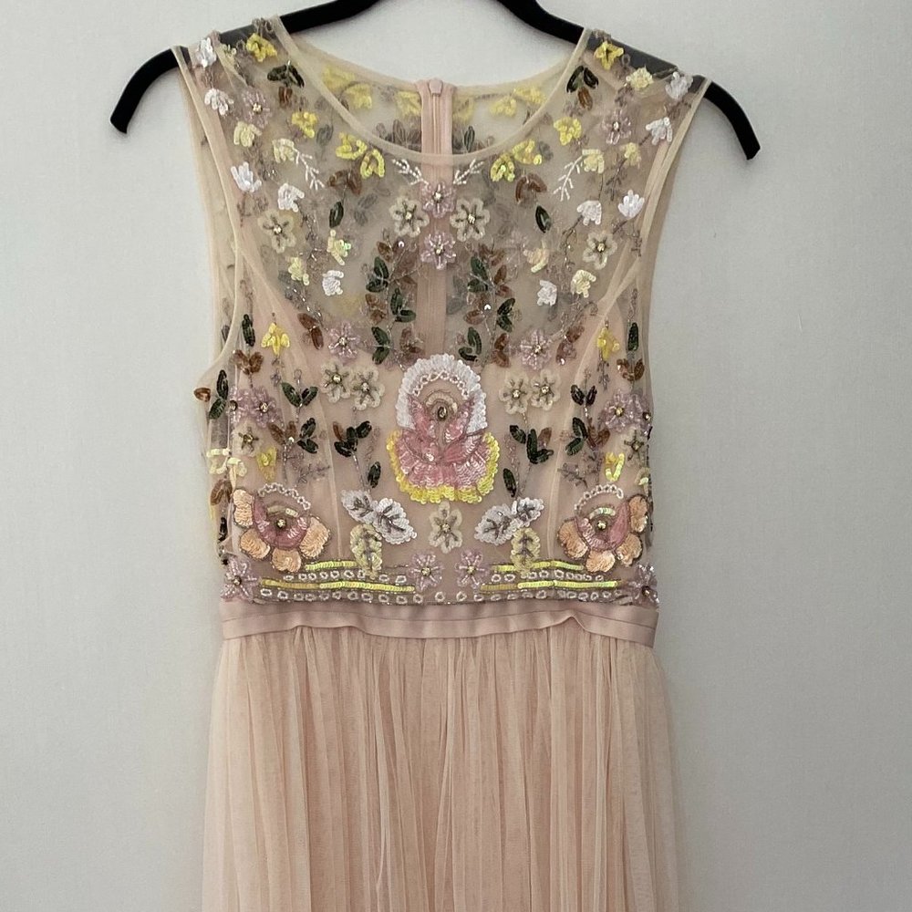 Needle & Thread Foliage Cluster Tulle Maxi Dress